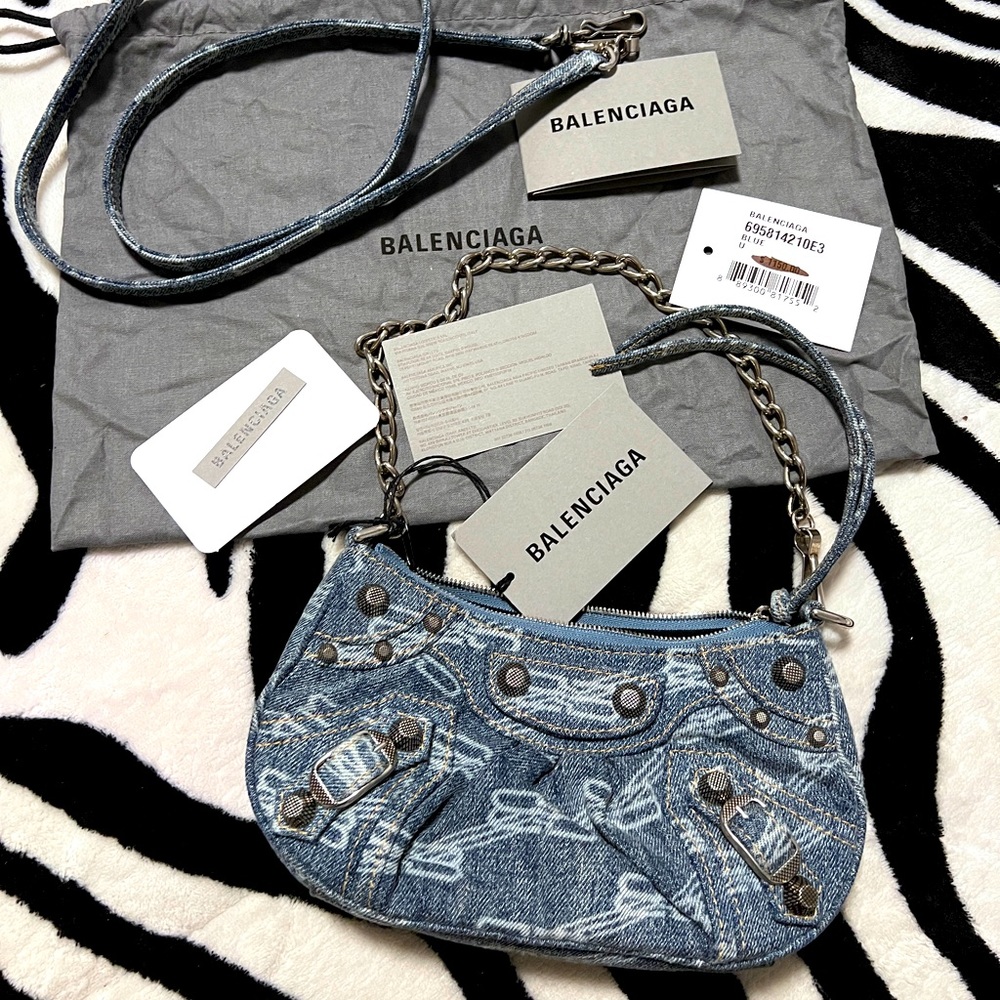 BALENCIAGA denim bag/crossbody.